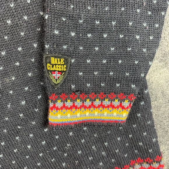 Vtg Dale Of Norway Pure New Wool 1/4 Zip Knit Sweater Fair Isle Nordic Men's XL - Picture 4 of 13